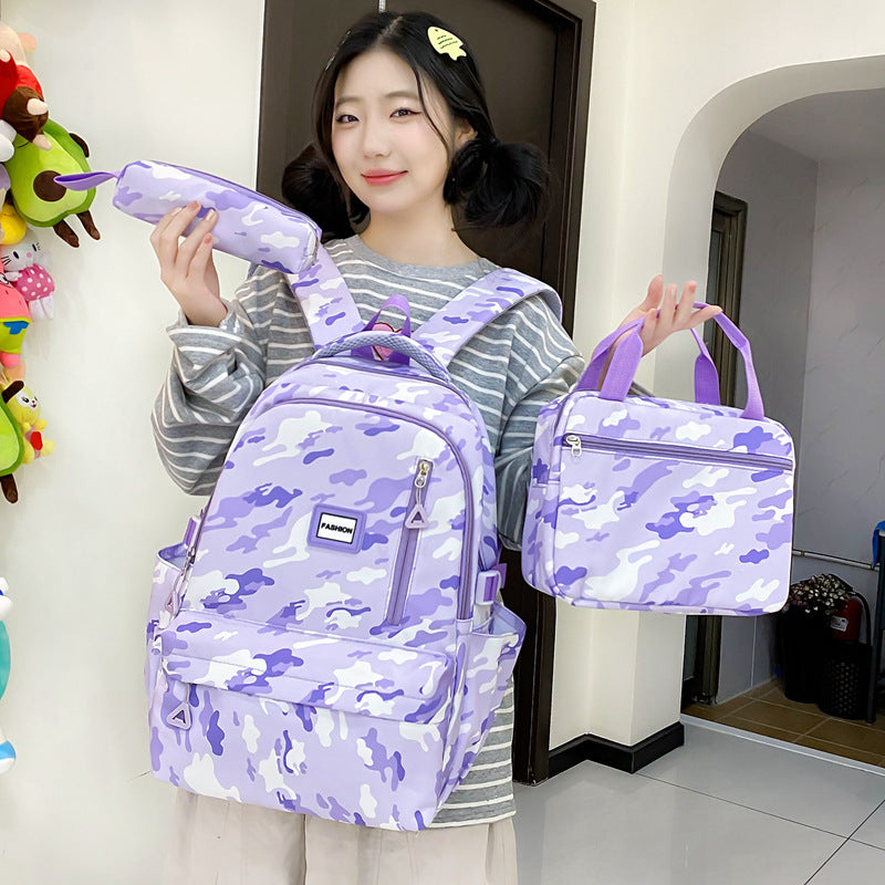 Backpack Three-piece Schoolbag