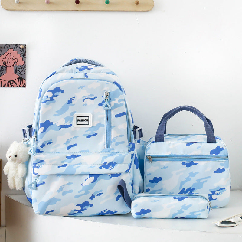 Backpack Three-piece Schoolbag