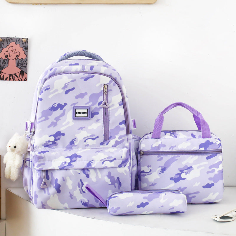 Backpack Three-piece Schoolbag