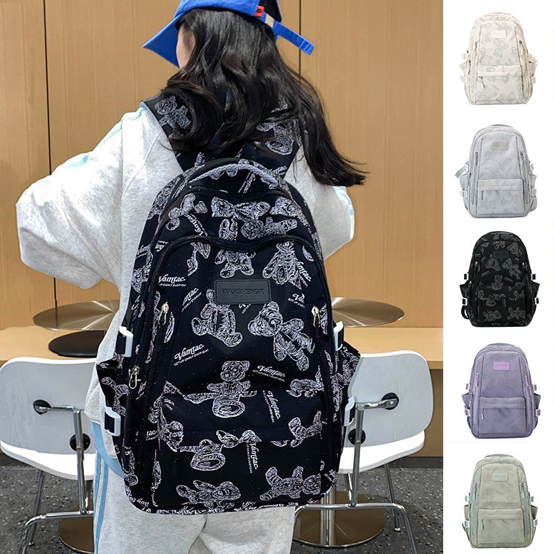 Bears Backpack Bags Women School  Schoolbag Girls