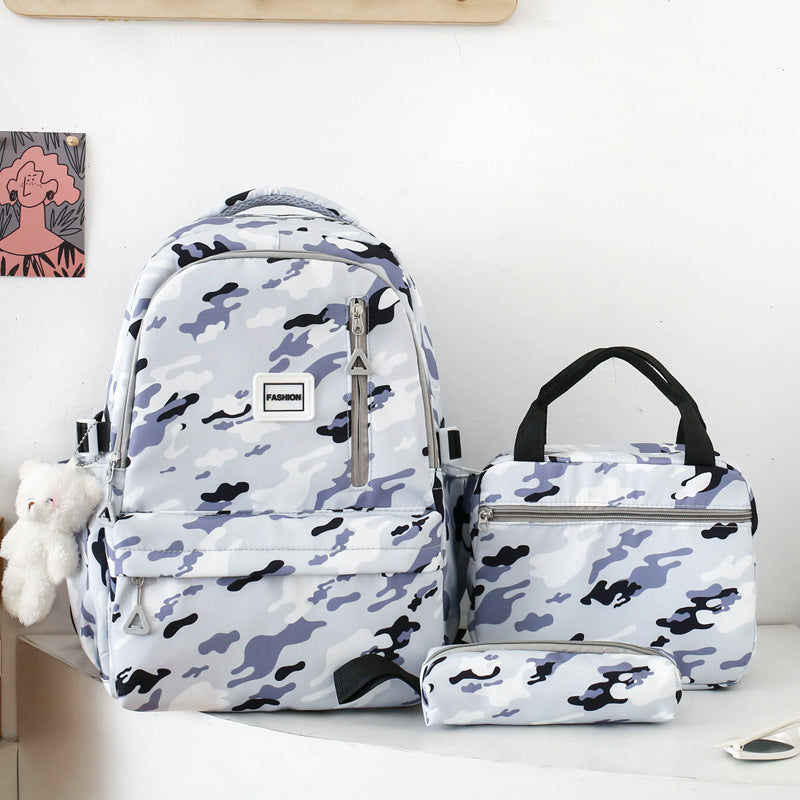 Backpack Three-piece Schoolbag