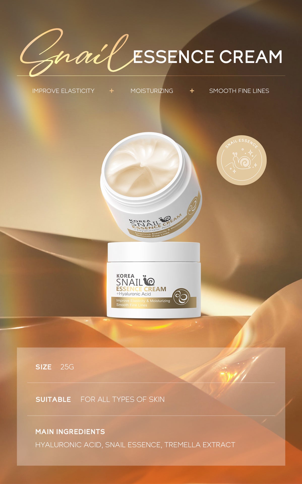 Anti-Age Skin Care Laikou Snail Cream