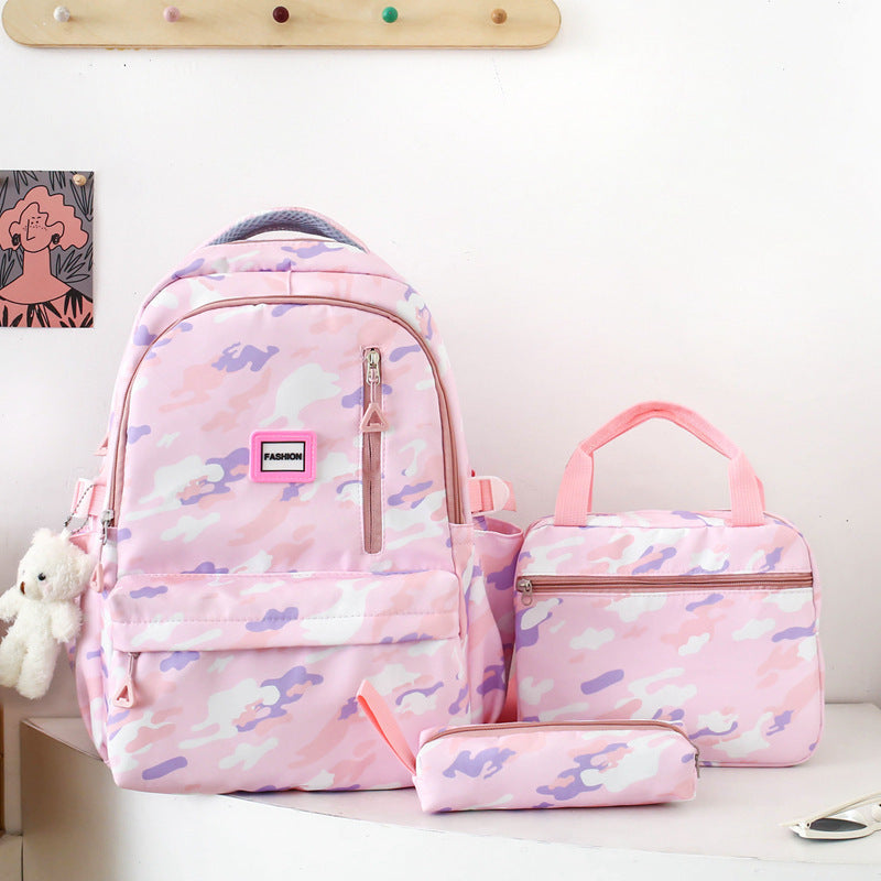 Backpack Three-piece Schoolbag